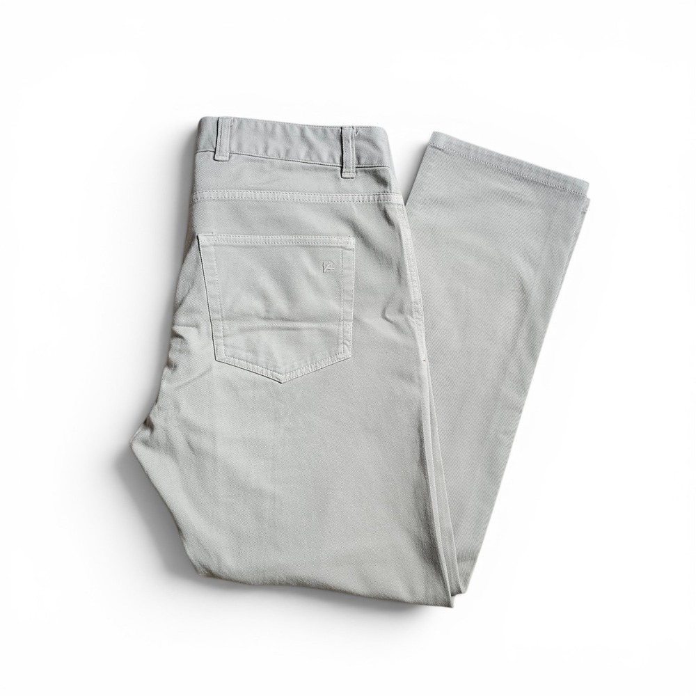 Isaia Napoli Cotton Jean Cut Beige Casual Pants Mens Size 52 R US Size 36